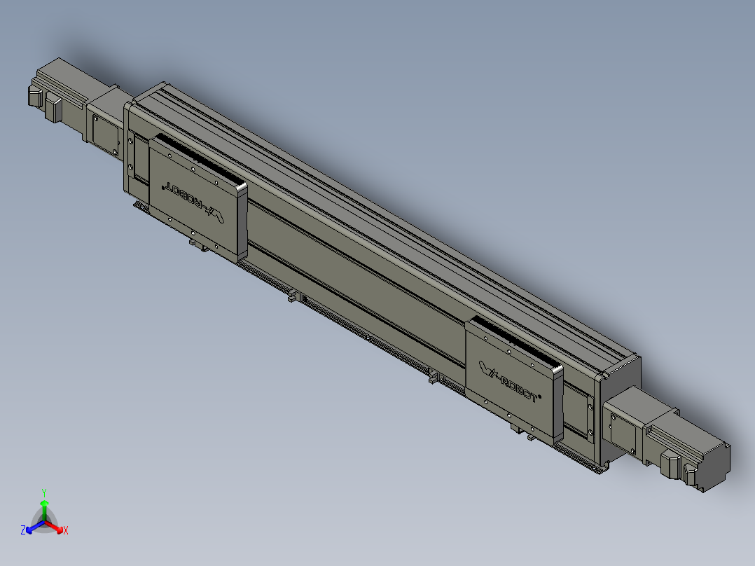 威洛博双电机滑台-VC14D2-S150-BC-P40-C6正等轴测图