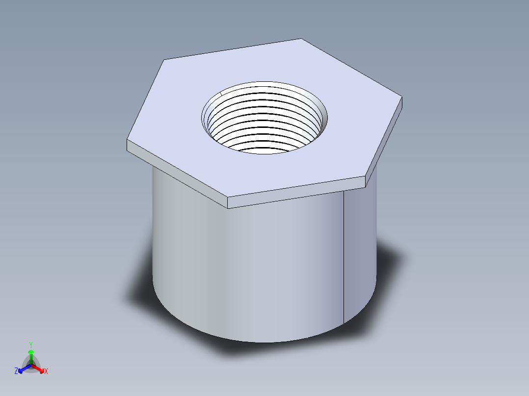 聚氯乙烯配件17-Sch80_ReducerBushing_FPTxSPIG_838-210_1.5in x 0.75in正等轴测图