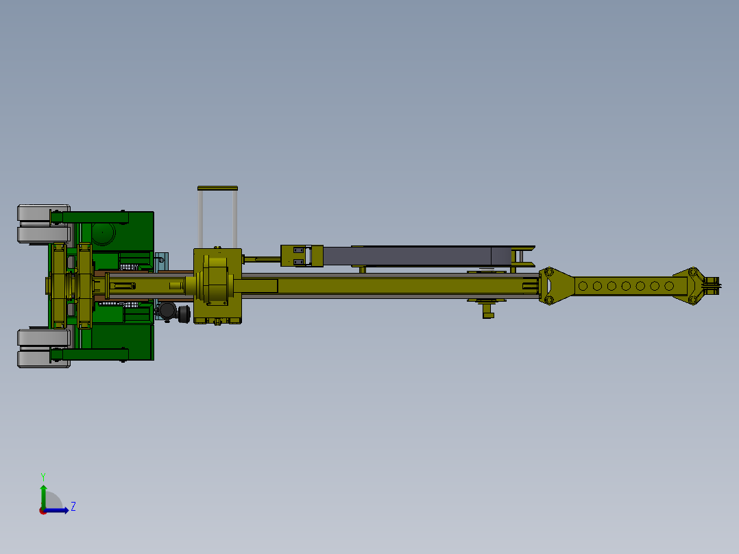 大型钻机三维模型左视图