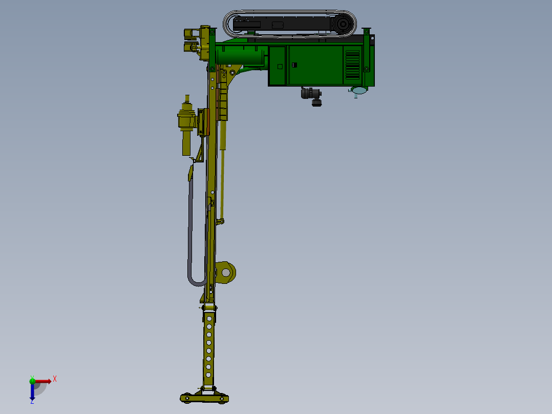 大型钻机三维模型俯视图