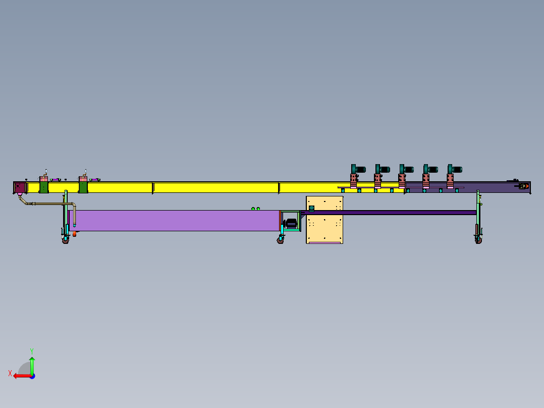 药材泥沙高压喷淋清洗吹干机后视图