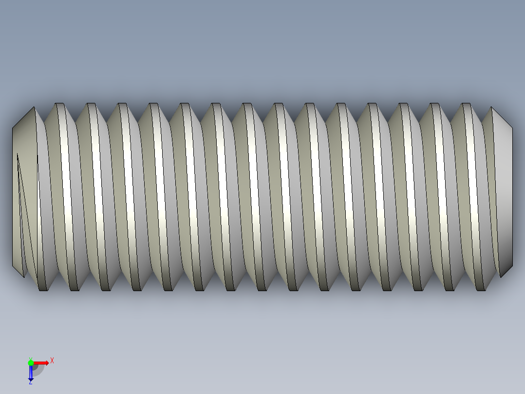 DIN 913-ISO 4026 固定螺钉-M3 L=8.STEP俯视图