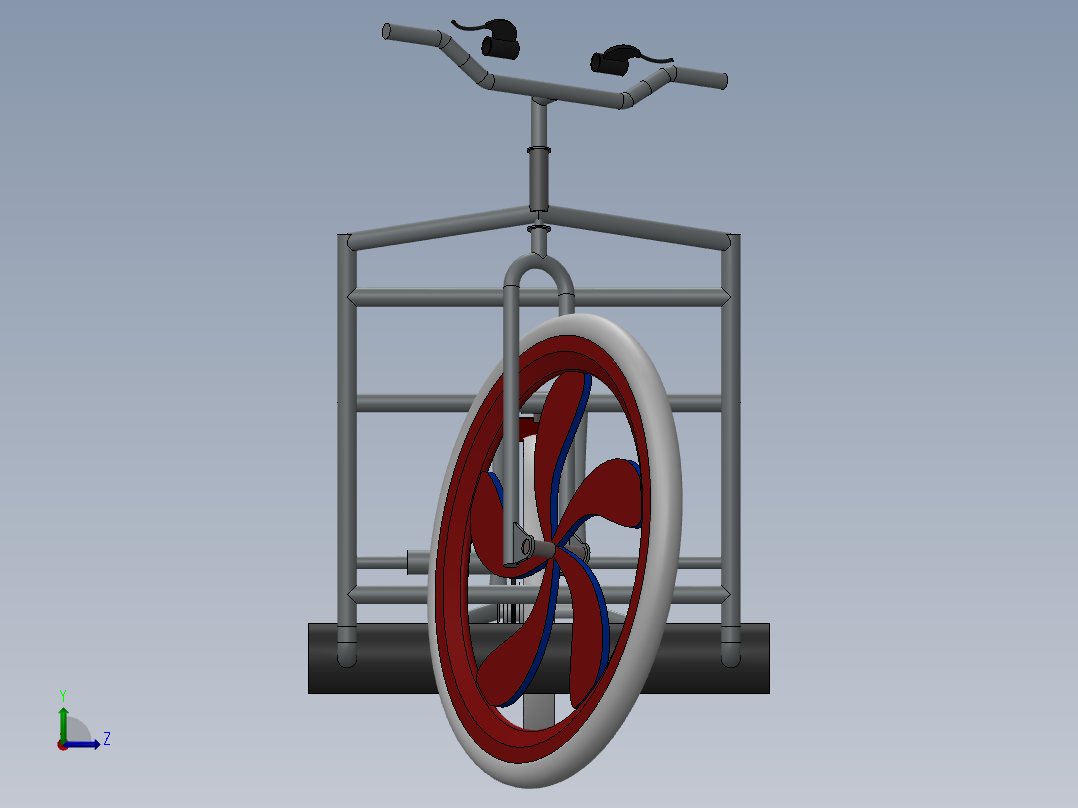 跑步自行车左视图