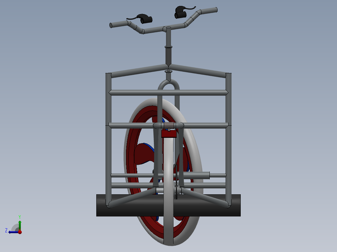 跑步自行车右视图