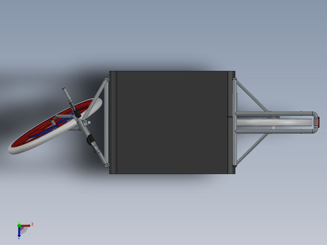 跑步自行车俯视图