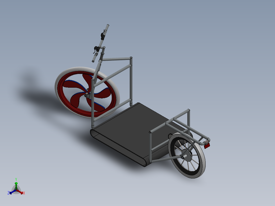 跑步自行车正等轴测图