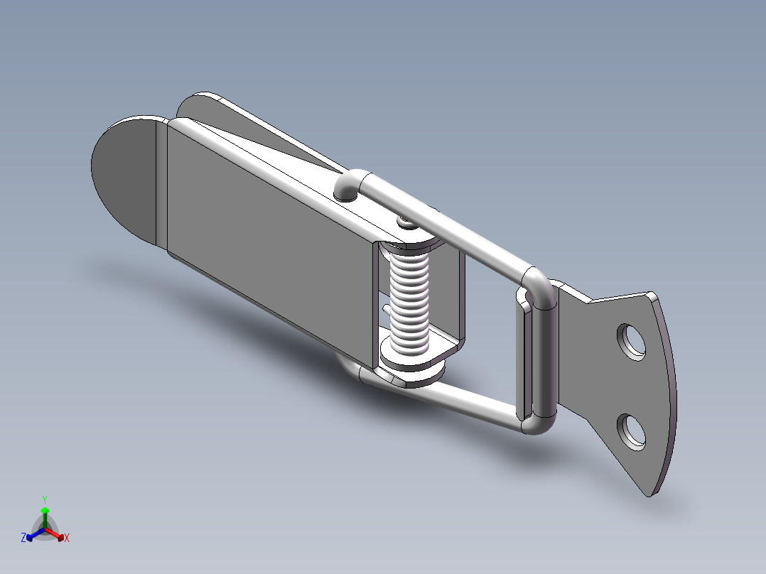 搭扣锁正等轴测图