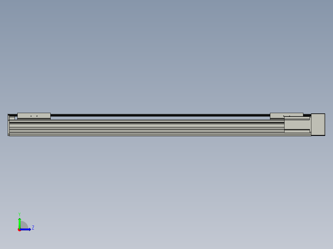 直线模组WG-LHA12-S900-R设计图纸左视图
