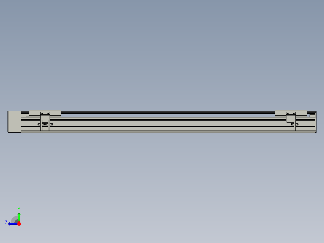 直线模组WG-LHA12-S900-R设计图纸右视图