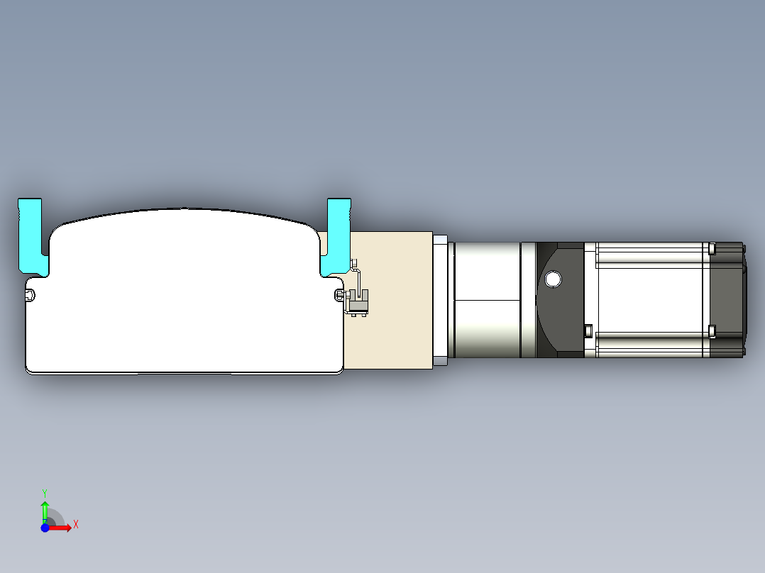 同步带滑台-半封闭B22-L100-C-S1750-R-P75-D3-N5前视图