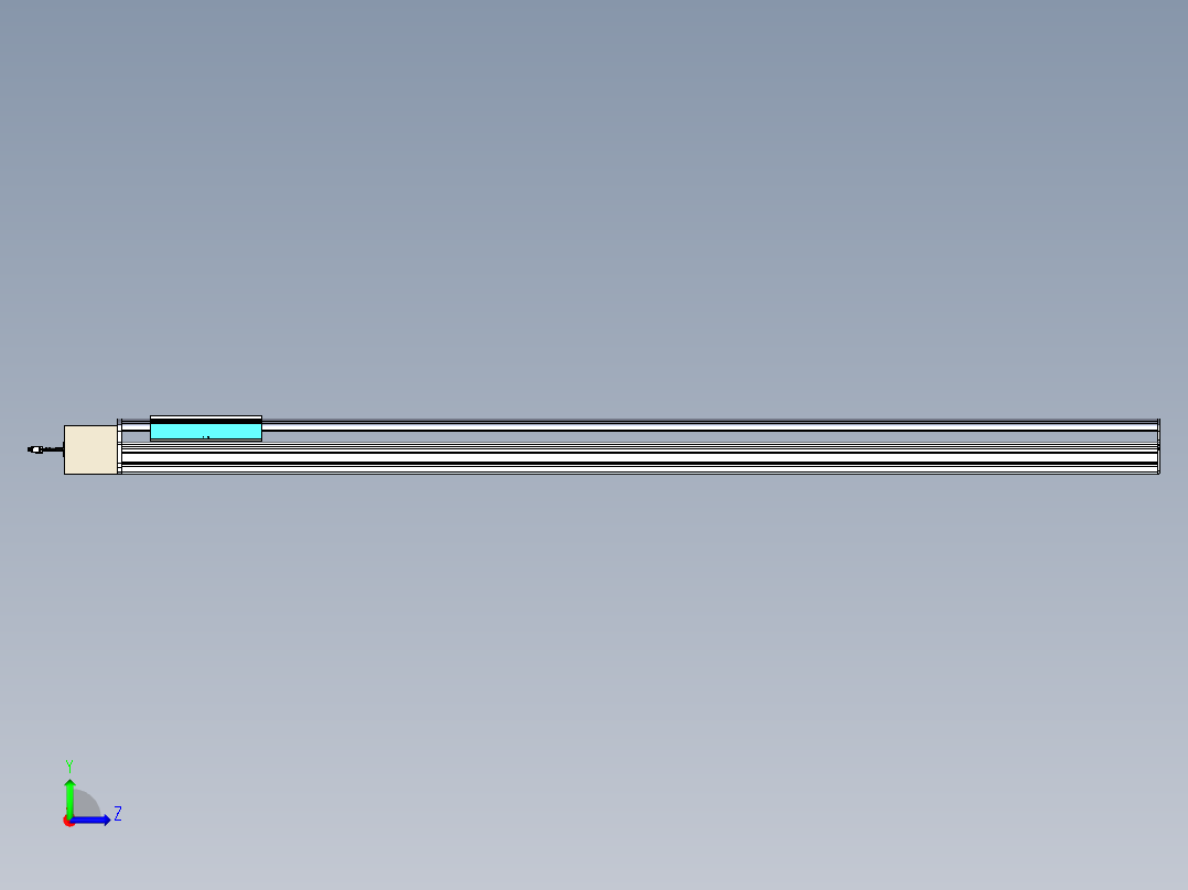 同步带滑台-半封闭B22-L100-C-S1750-R-P75-D3-N5左视图