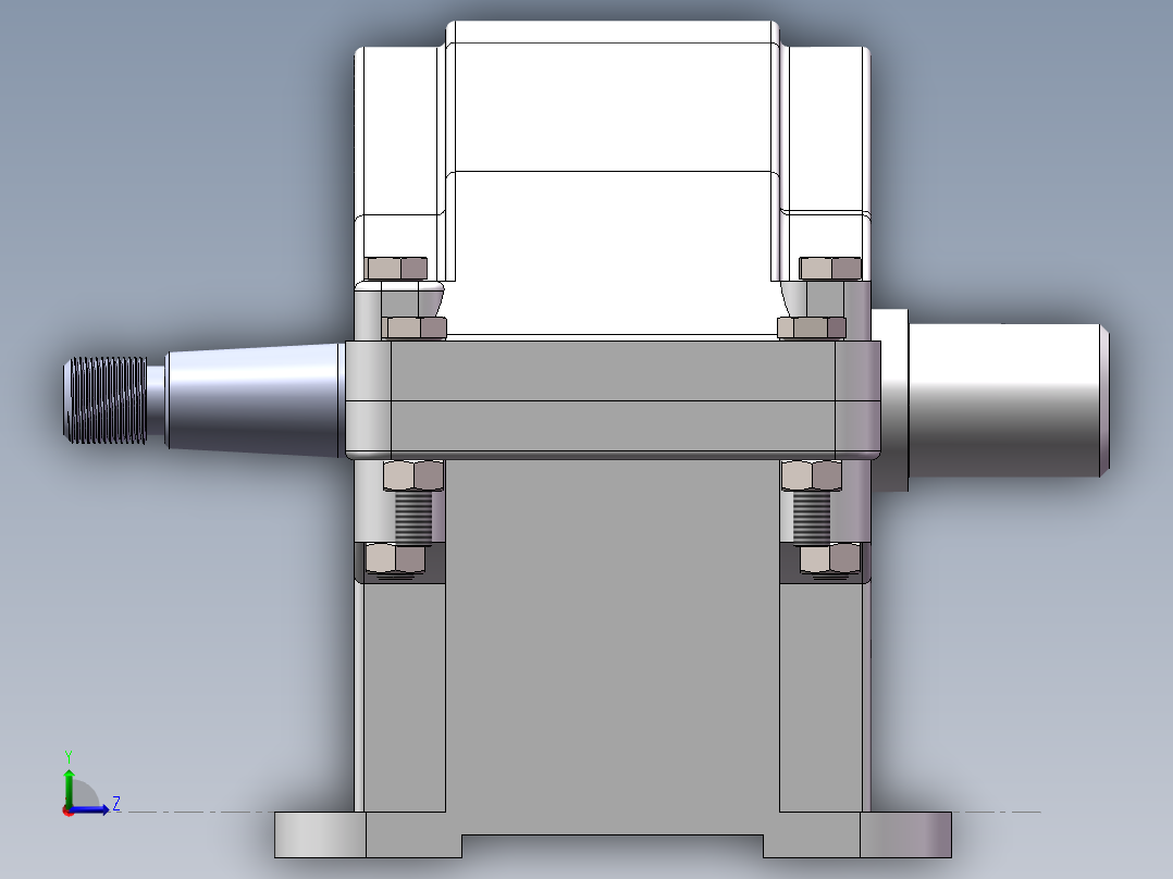 直齿轮减速器左视图