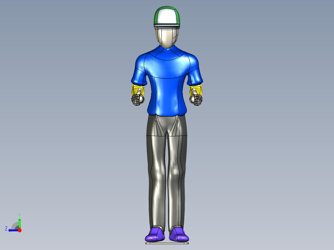 人体模型-站立式右视图