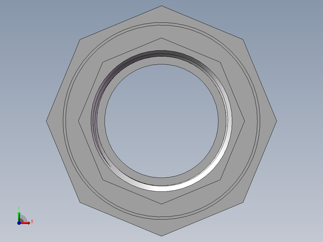 活接-等径内外丝直通 DN32前视图