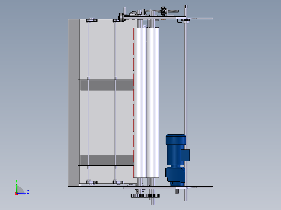 经典瓦楞纸板机（瓦楞纸板生产设备）左视图