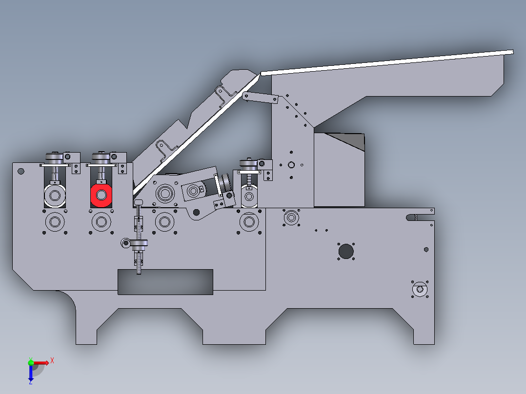 经典瓦楞纸板机（瓦楞纸板生产设备）俯视图