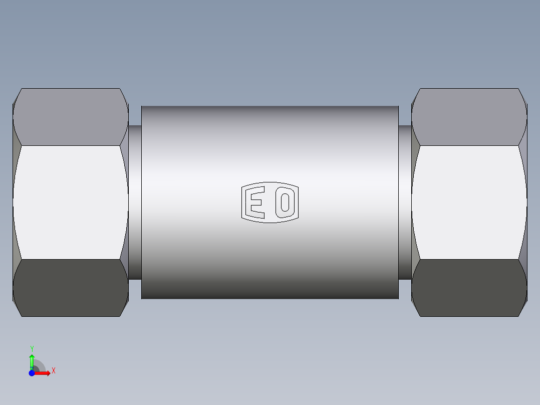 卡套式工业通用硬管接头EO_Weld_bulkhead_fitting_ESV25ZS前视图