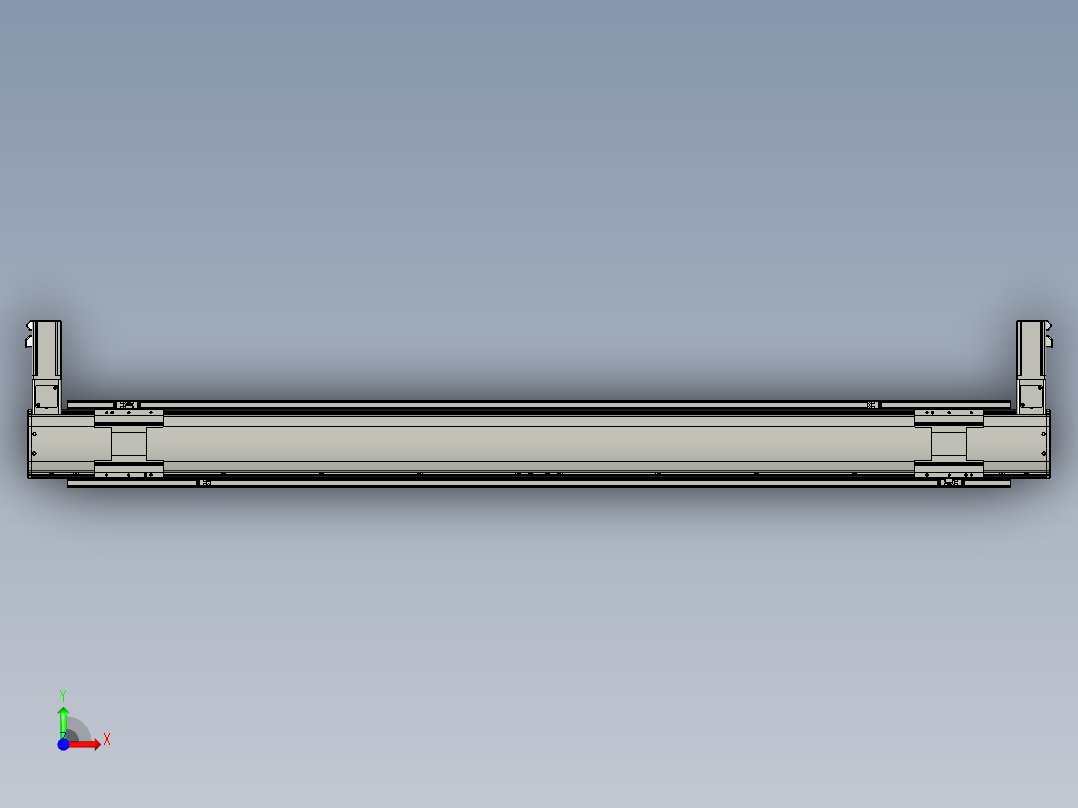 威洛博双电机滑台-VBF14S2-L100-S1500-BLR-P40-C6前视图