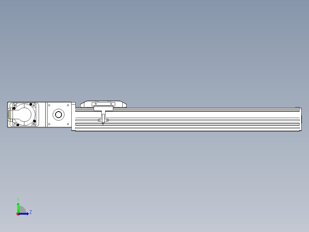 同步带全封闭直线模组TPA-HCB-85D-90-L400-ML-Y-P20-N3左视图