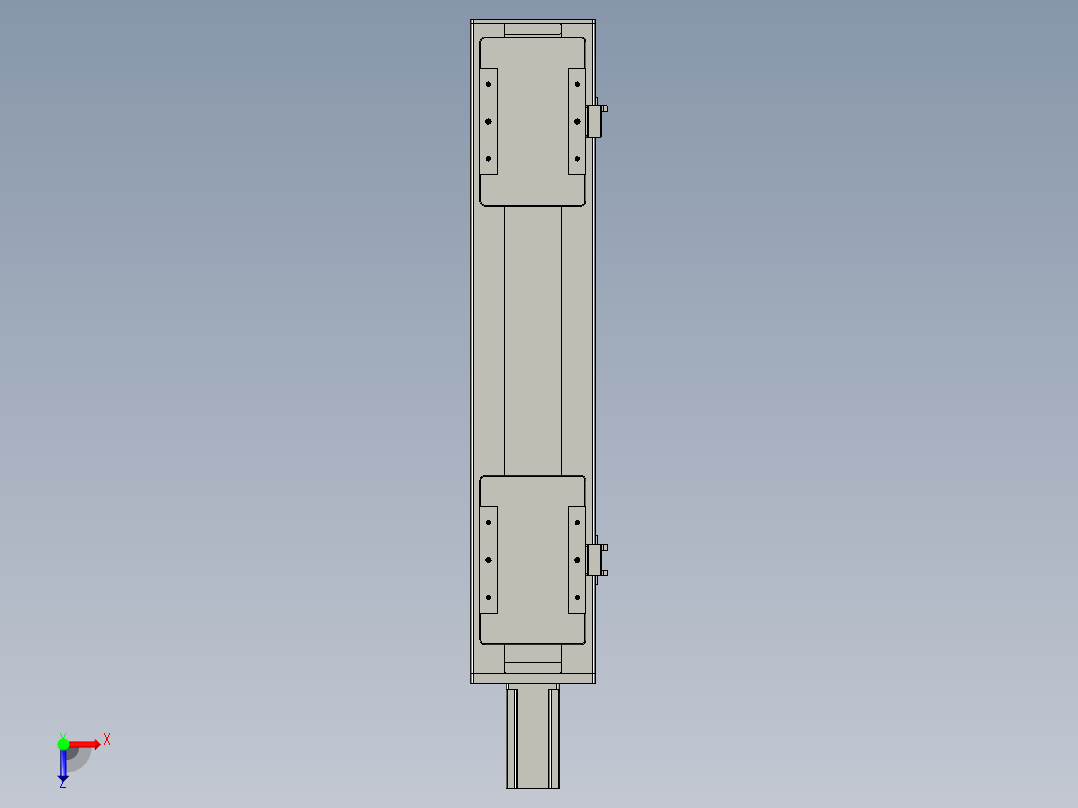 直线模组LHC14-S450-M设计图纸俯视图