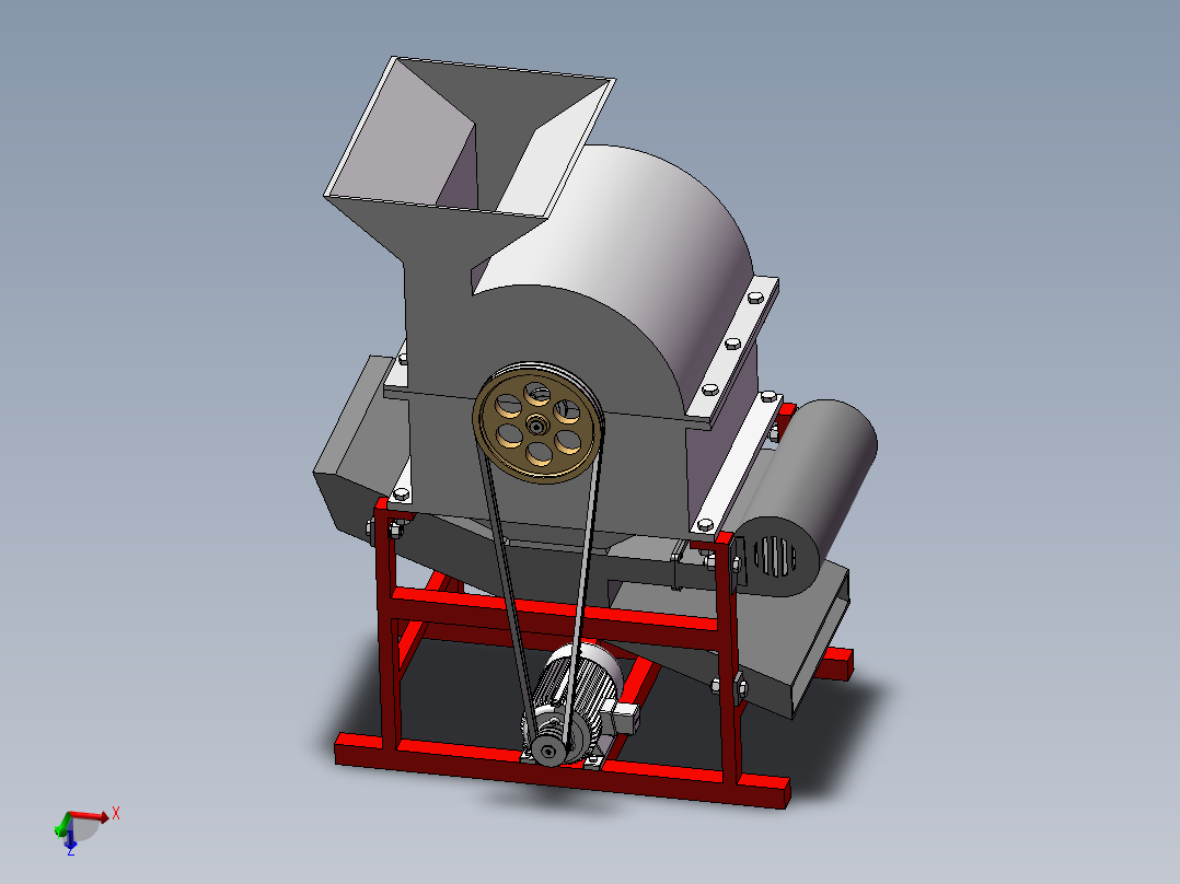 刮板式花生机去壳机的设计含三维模型CAD说明书设计资料984352