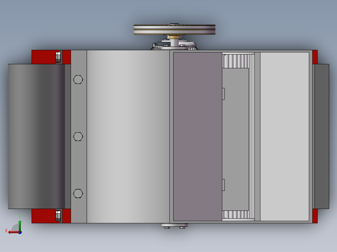 刮板式花生机去壳机的设计含三维模型CAD说明书设计资料984352后视图