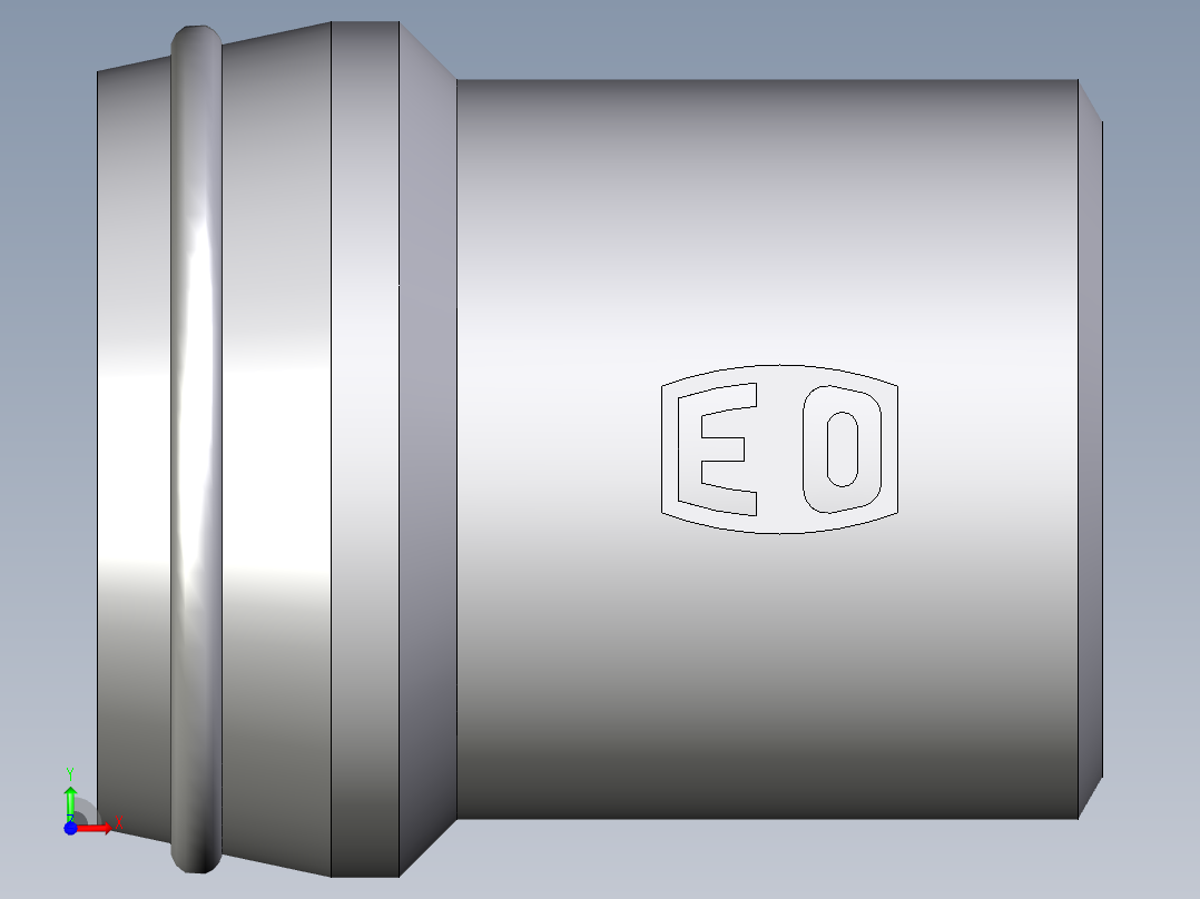 卡套式工业通用硬管接头EO_Schweisskegel_SKA35X4前视图
