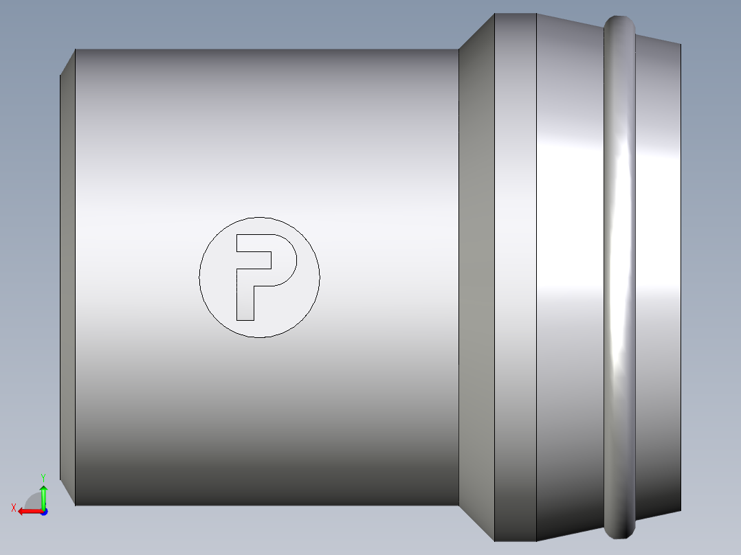 卡套式工业通用硬管接头EO_Schweisskegel_SKA35X4后视图
