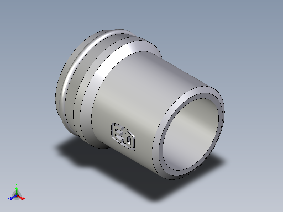 卡套式工业通用硬管接头EO_Schweisskegel_SKA35X4正等轴测图