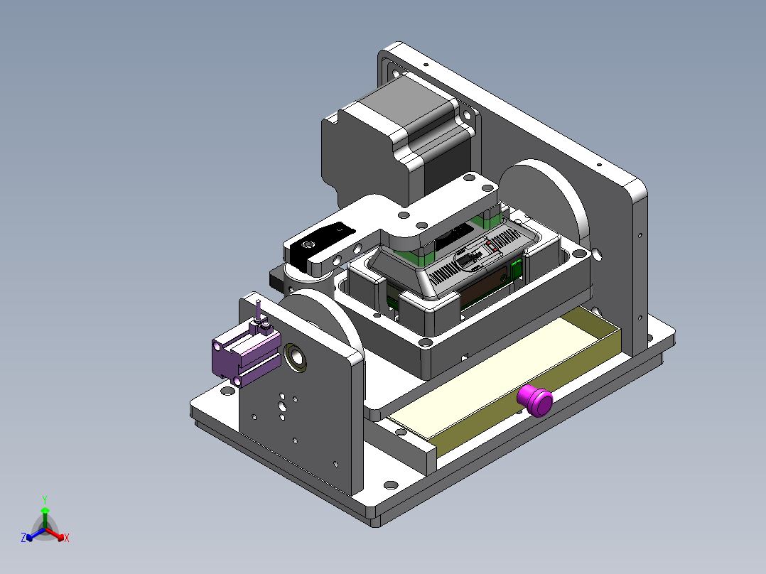 台式三轴自动螺丝机（sw16可编辑+工程图+bom）正等轴测图