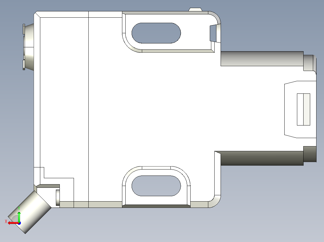 基恩士PZ-G51B_52B-R_kc图纸模型后视图