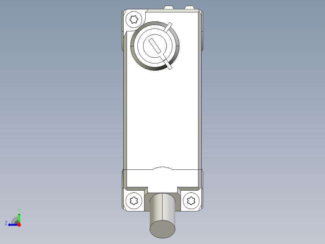 基恩士PZ-G51B_52B-R_kc图纸模型右视图