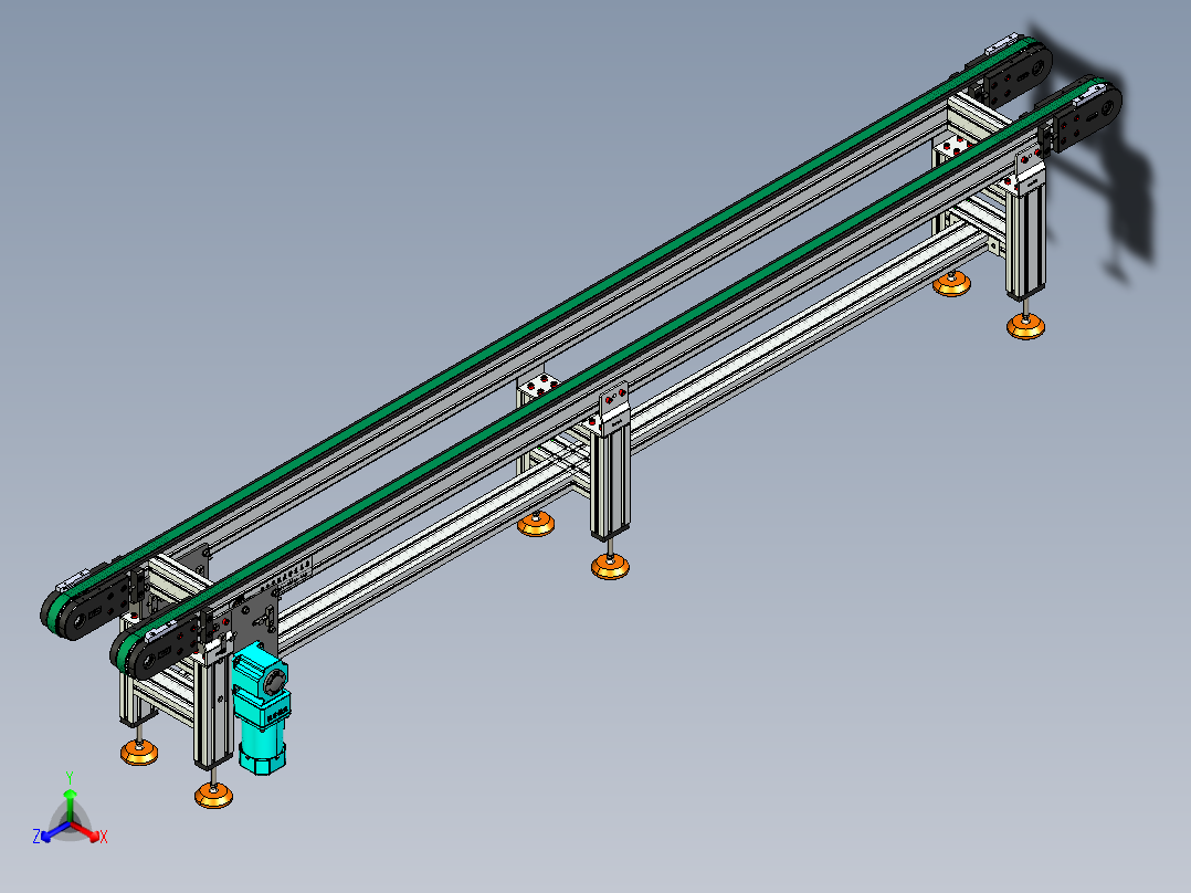 LE-XC4080-重载托盘输送线中间驱动