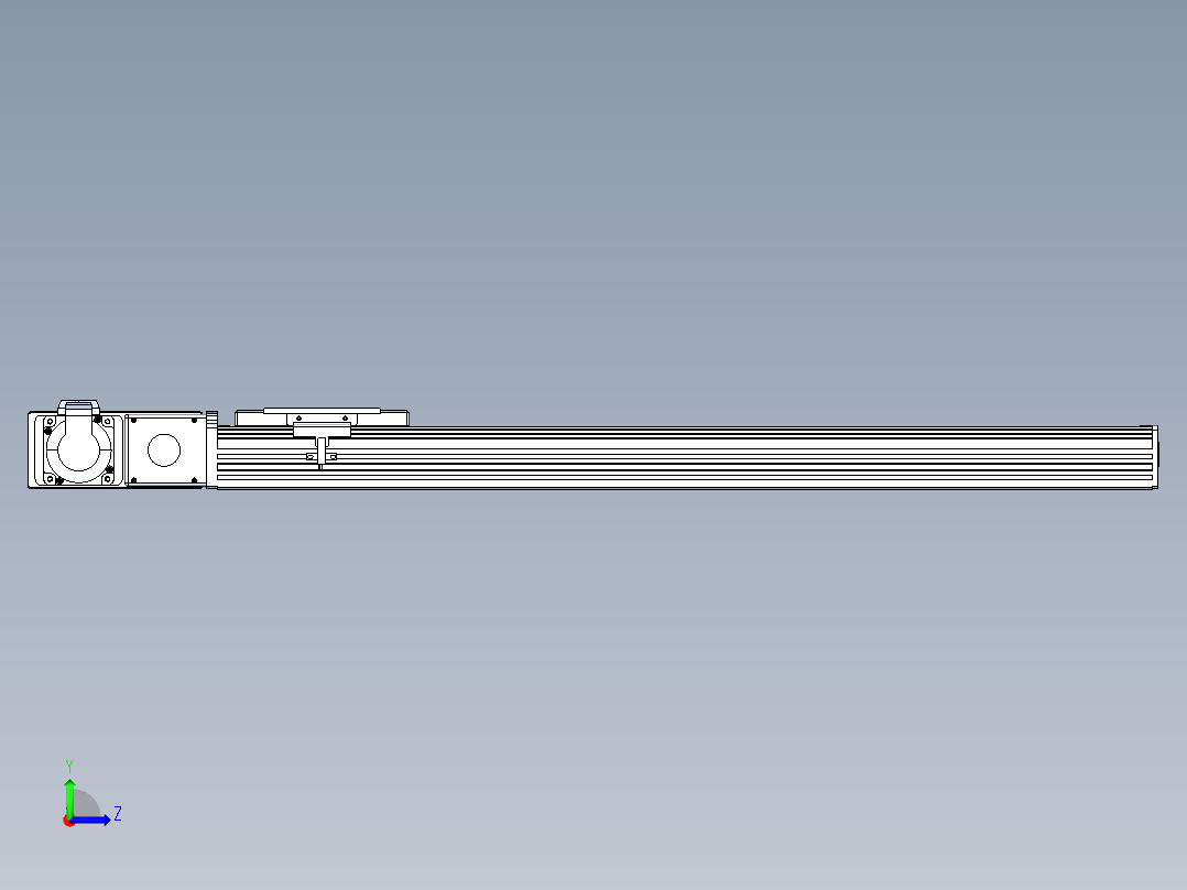 同步带全封闭直线模组TPA-HCB-110D-90-L600-ML-Y-P40-N3左视图