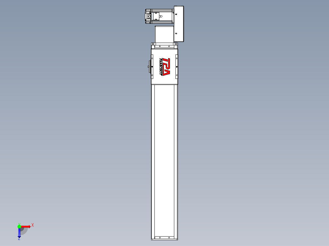 同步带全封闭直线模组TPA-HCB-110D-90-L600-ML-Y-P40-N3俯视图