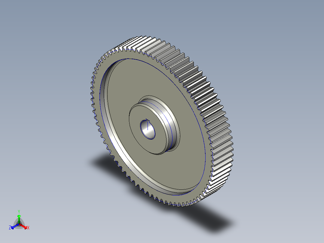 齿轮啮合 (83)正等轴测图