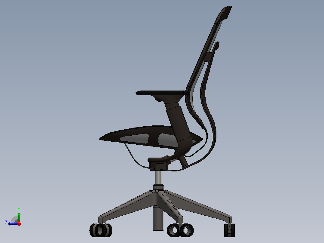Steelcase 卡门右视图