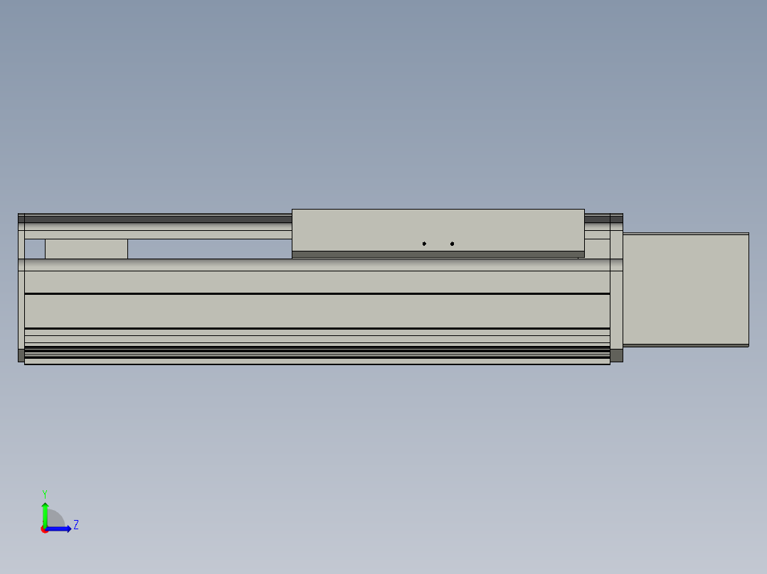 直线模组LHB21-L40-S100-L(B)设计图纸左视图