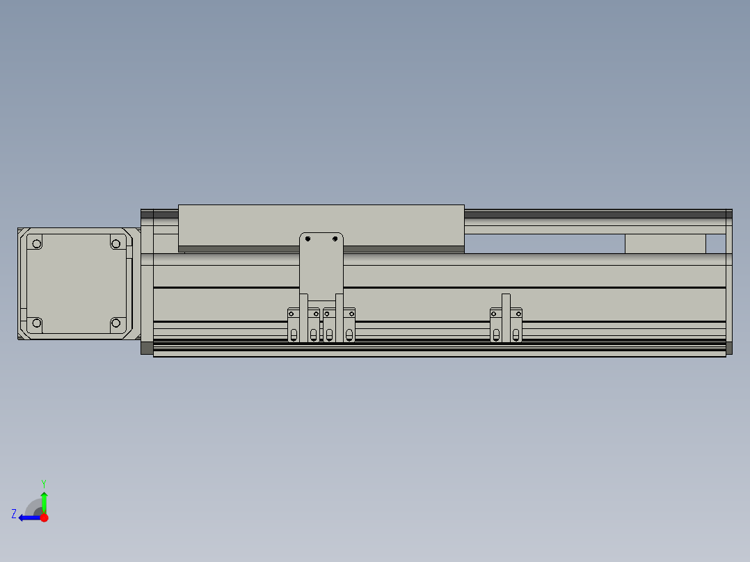 直线模组LHB21-L40-S100-L(B)设计图纸右视图