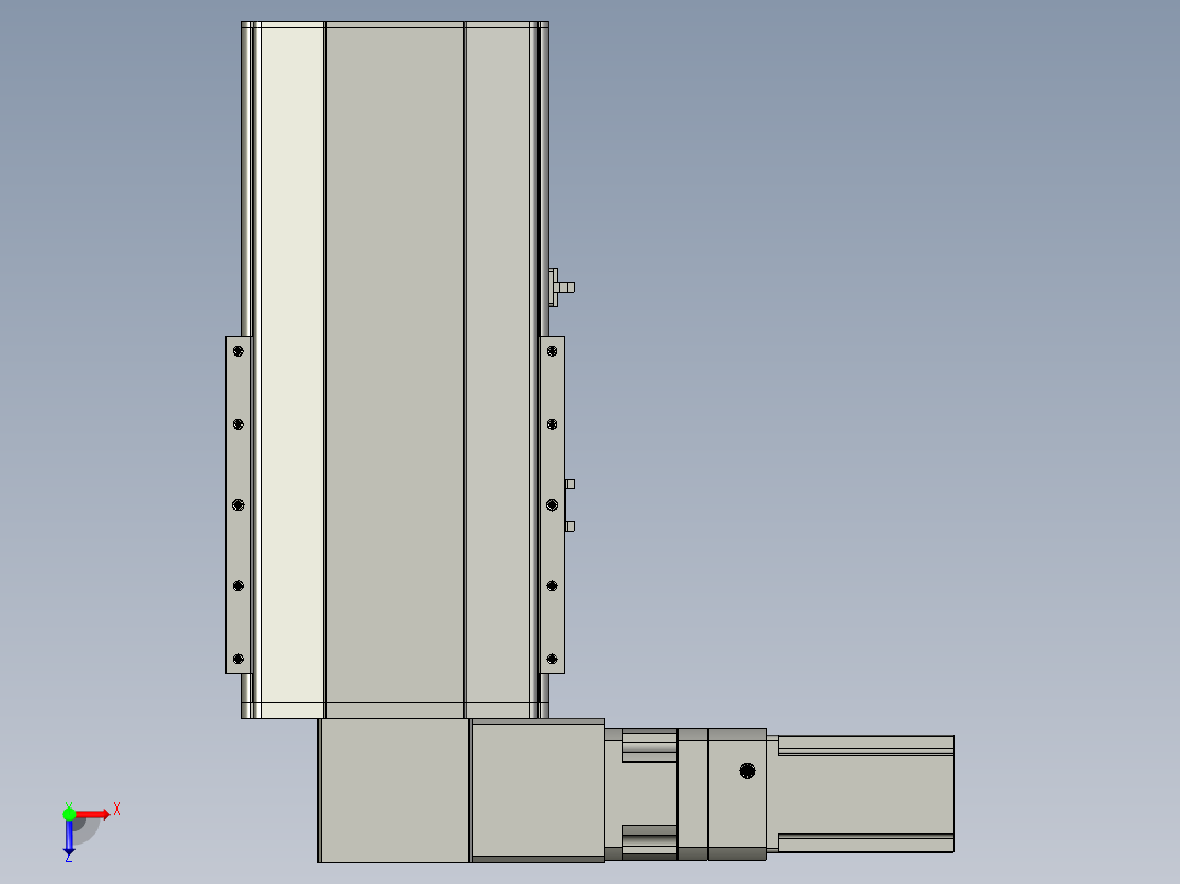 直线模组LHB21-L40-S100-L(B)设计图纸俯视图