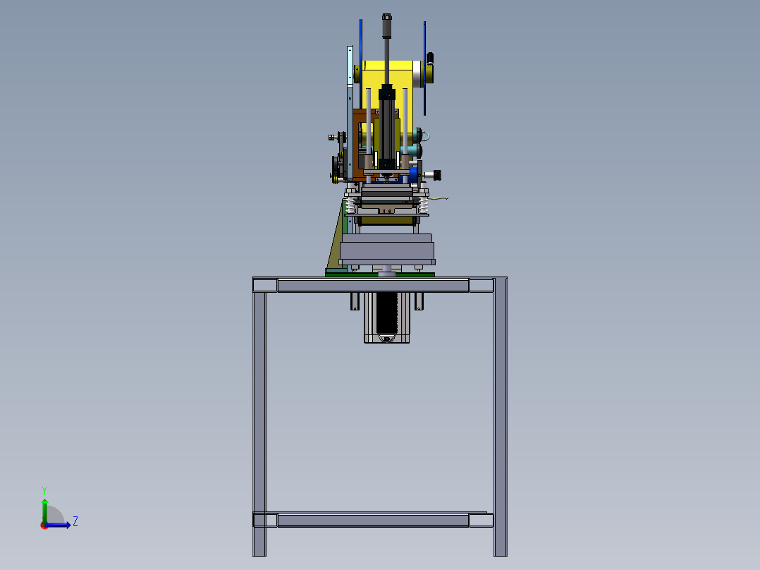 酱料包半自动贴标签机左视图