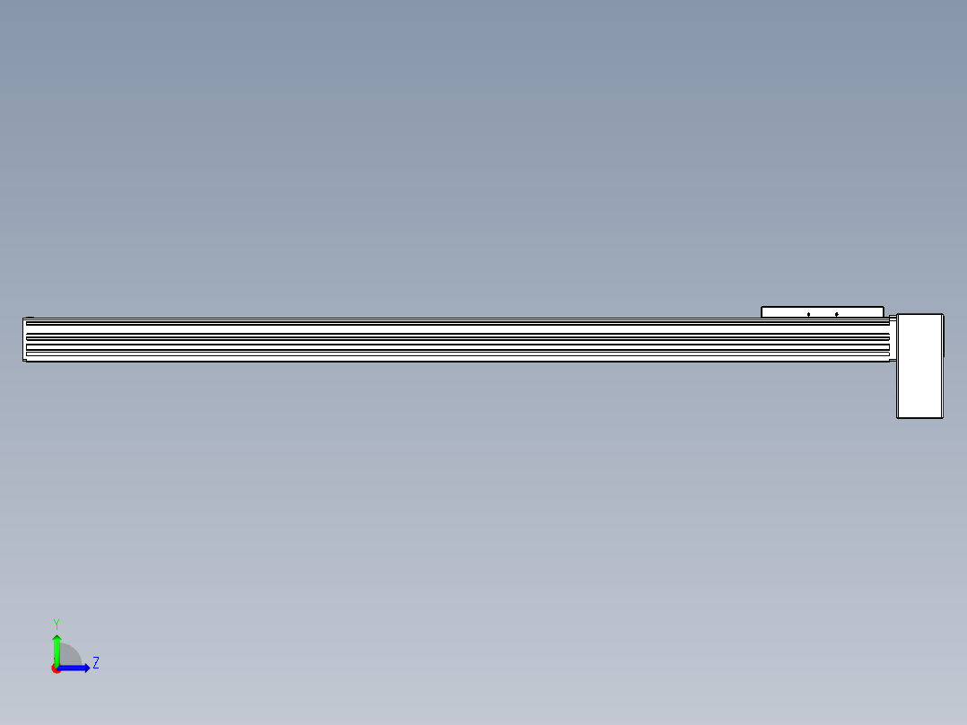 同步带全封闭直线模组TPA-HCB-120D-90-L1000-LP-Y-P40-N3左视图