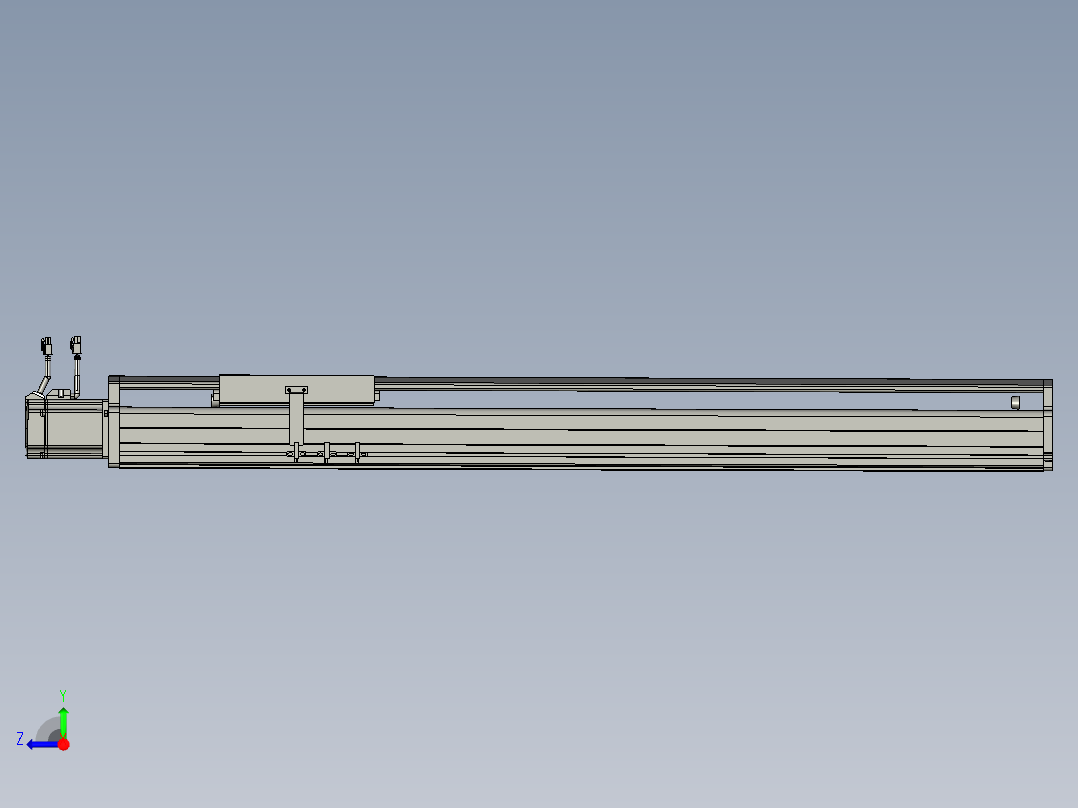 东锦丝杆传动-直线滑台模组DH210-C-L10-S850-BC-P750W-C3右视图
