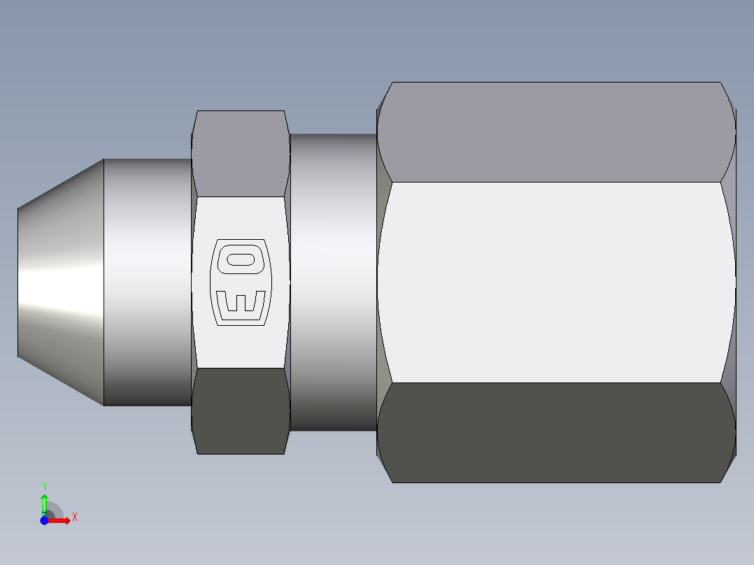 卡套式工业通用硬管接头EO_Weld_connector_AS06ZL前视图