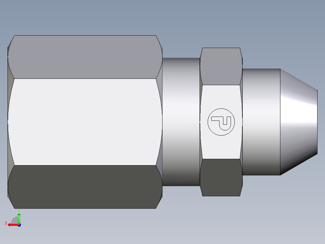 卡套式工业通用硬管接头EO_Weld_connector_AS06ZL后视图