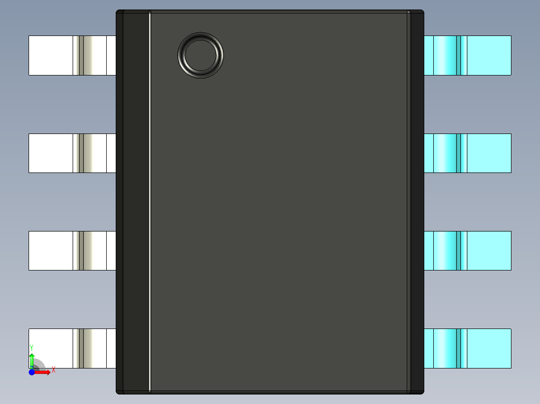 元器件3D封装SOIC839前视图