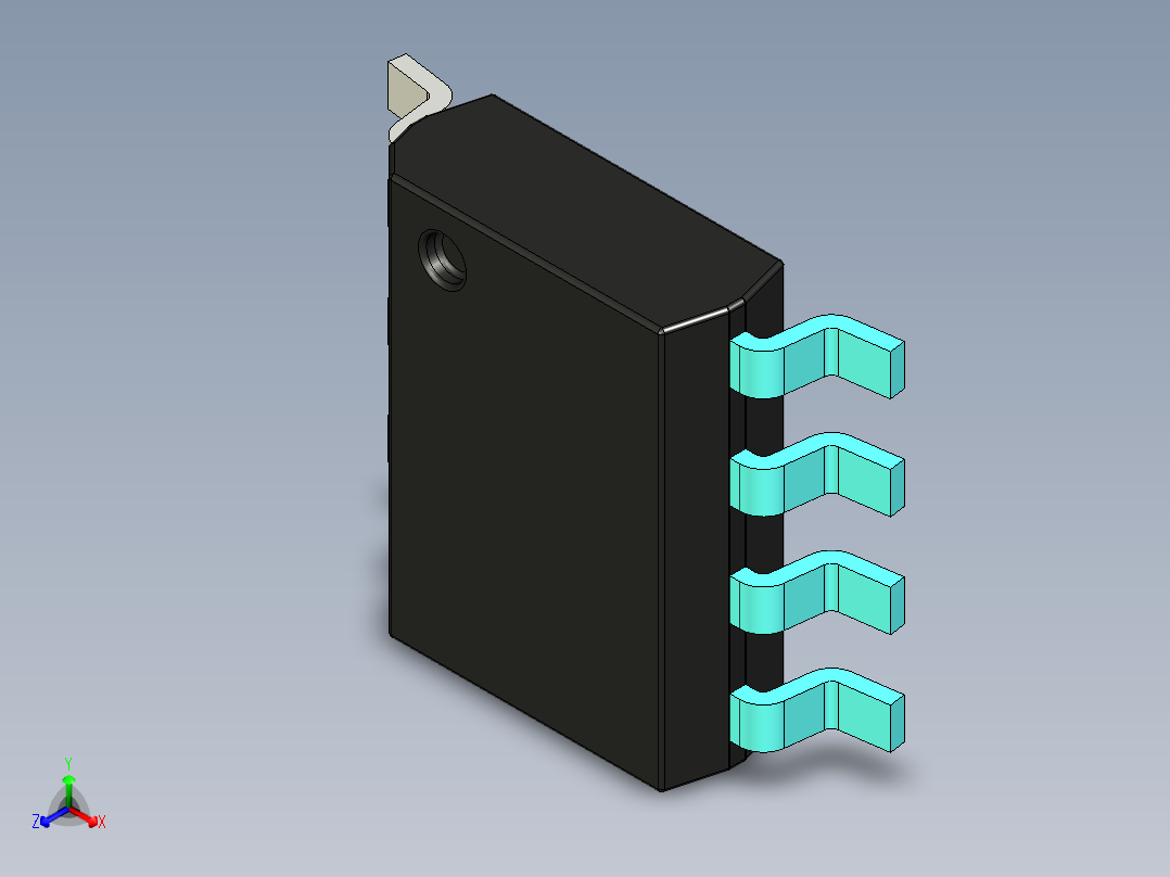 元器件3D封装SOIC839正等轴测图