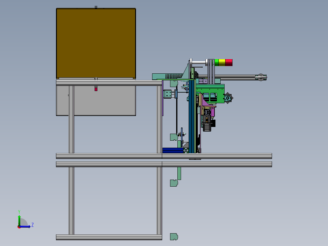 在线式PCBA点胶机sw18可编辑左视图