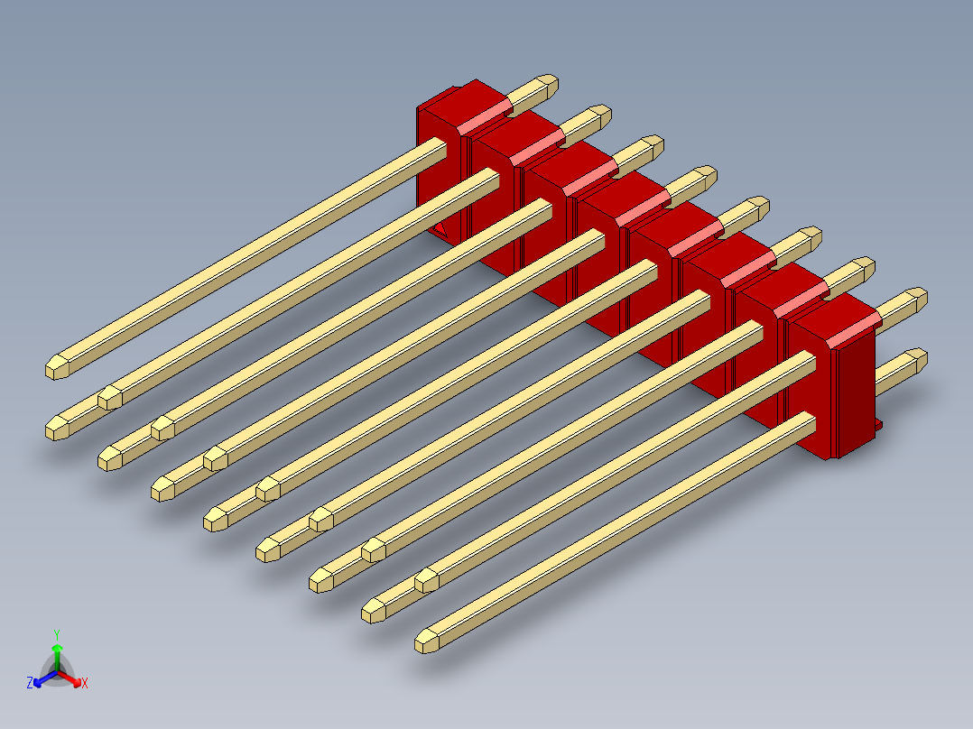 彩色公头100mil（2.54mm）系列-DS1021_red_2x08p_100mil_Type19_rev1.0