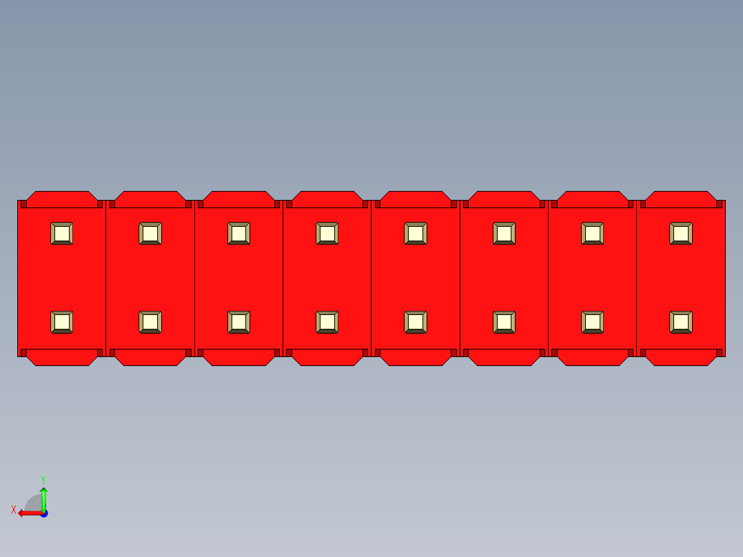 彩色公头100mil（2.54mm）系列-DS1021_red_2x08p_100mil_Type19_rev1.0后视图